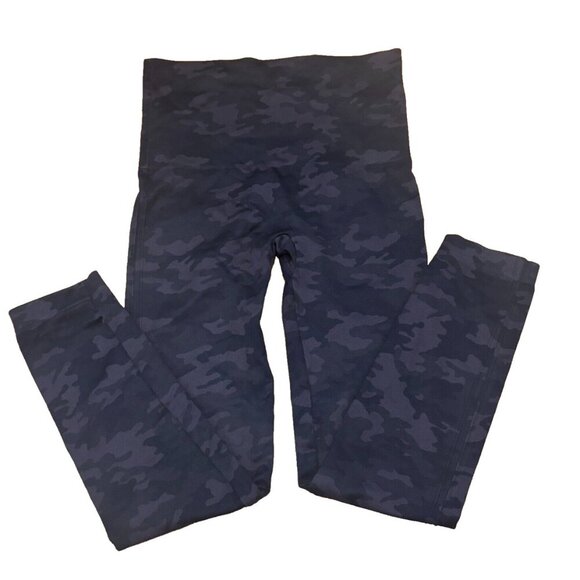 Spanx Leggings Womens XLarge Active Leggings Compression Camo Green/Gray/Navy - Picture 1 of 3